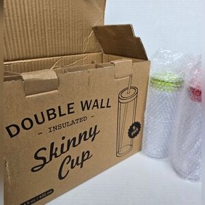 Double Wall Insulated Skinny Cup 4 Count Crafters, DIY
